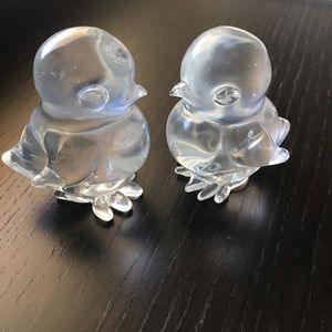 Konstglass Vintage Glass Bird Figurines Sweden